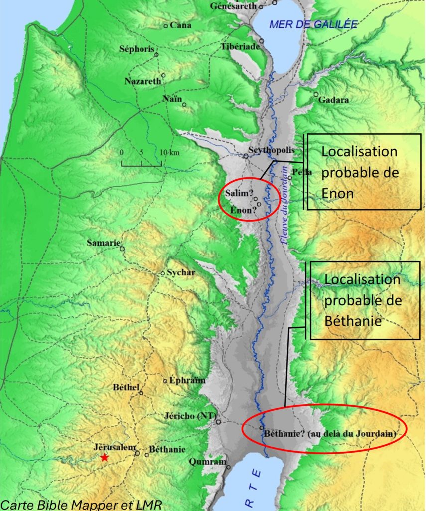 Aenon and Bethany map