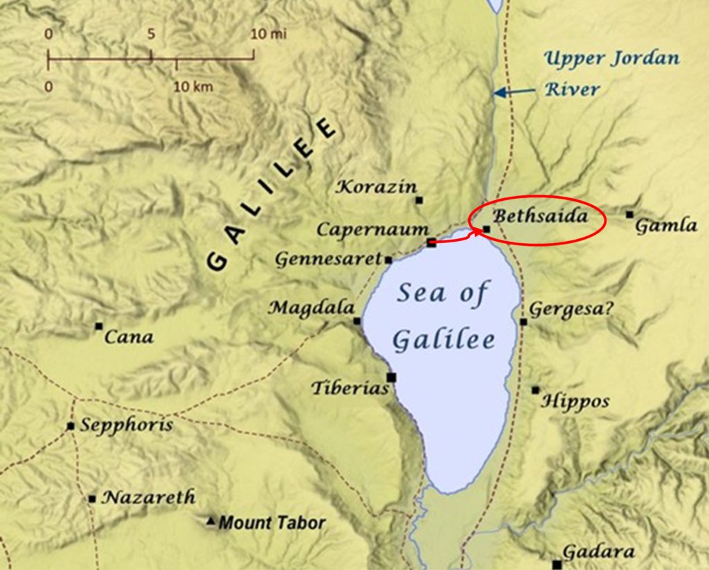Carte Bethsaïda