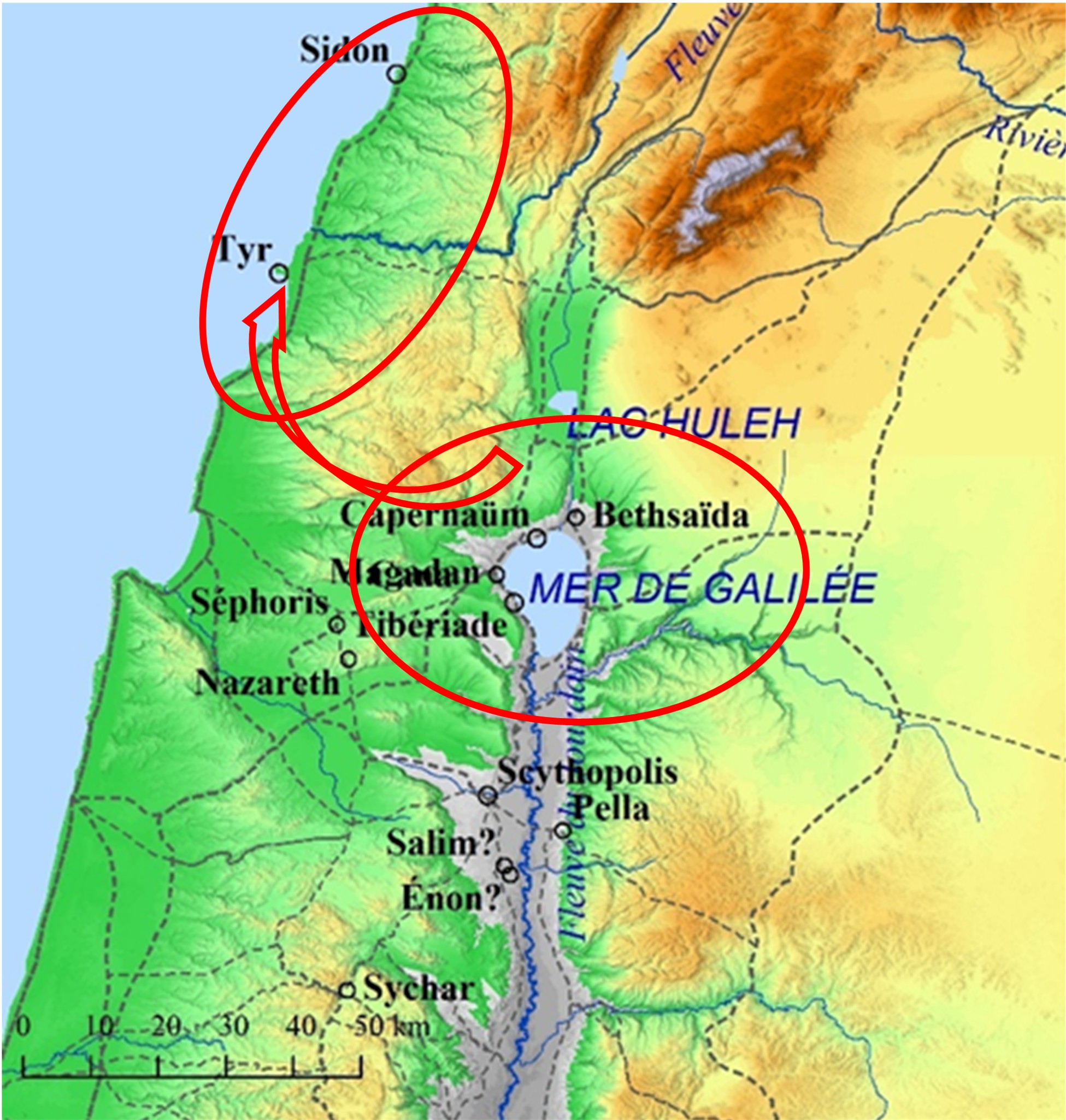 Carte Tyr et Sidon