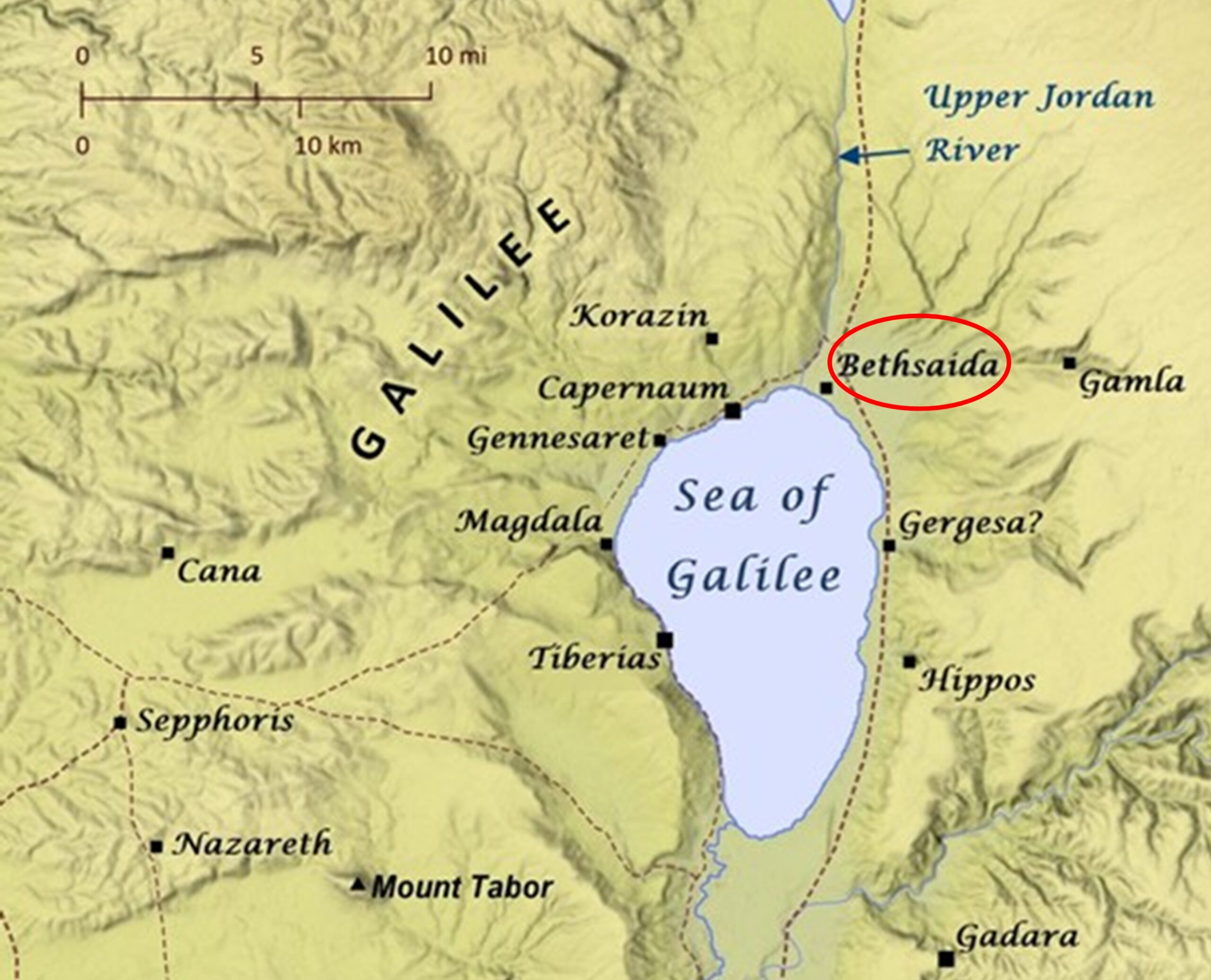 Carte de Bethsaïda