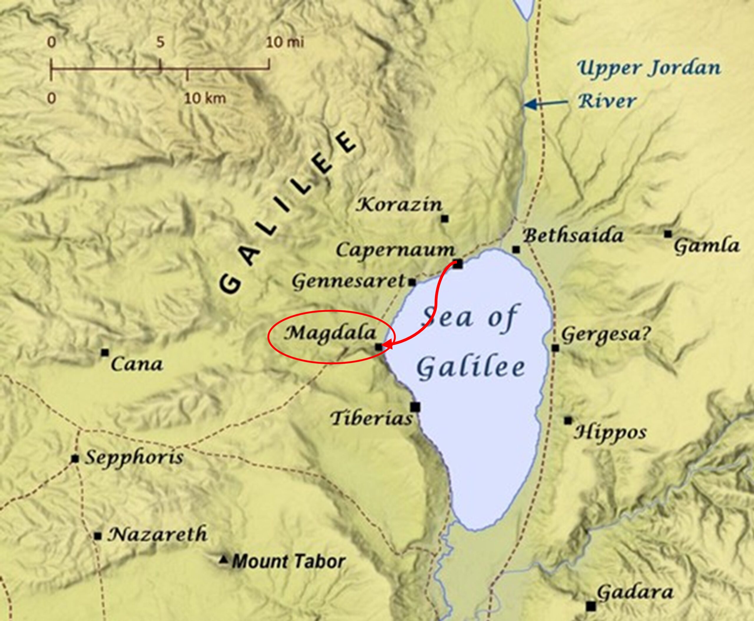 Carte de Magdala