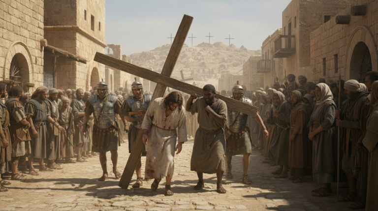 PER350 - Le chemin jusqu’au Mont Golgotha, aide de Simon de Cyrène