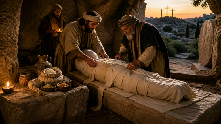 CTD047 - L'ensevelissement de Jésus : aromates et linceul